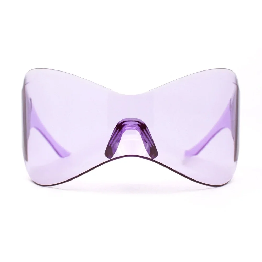 Women‎ Sunglasses Oversized XXL Futuristic Cyclops Glasses Purple Lens Fashion